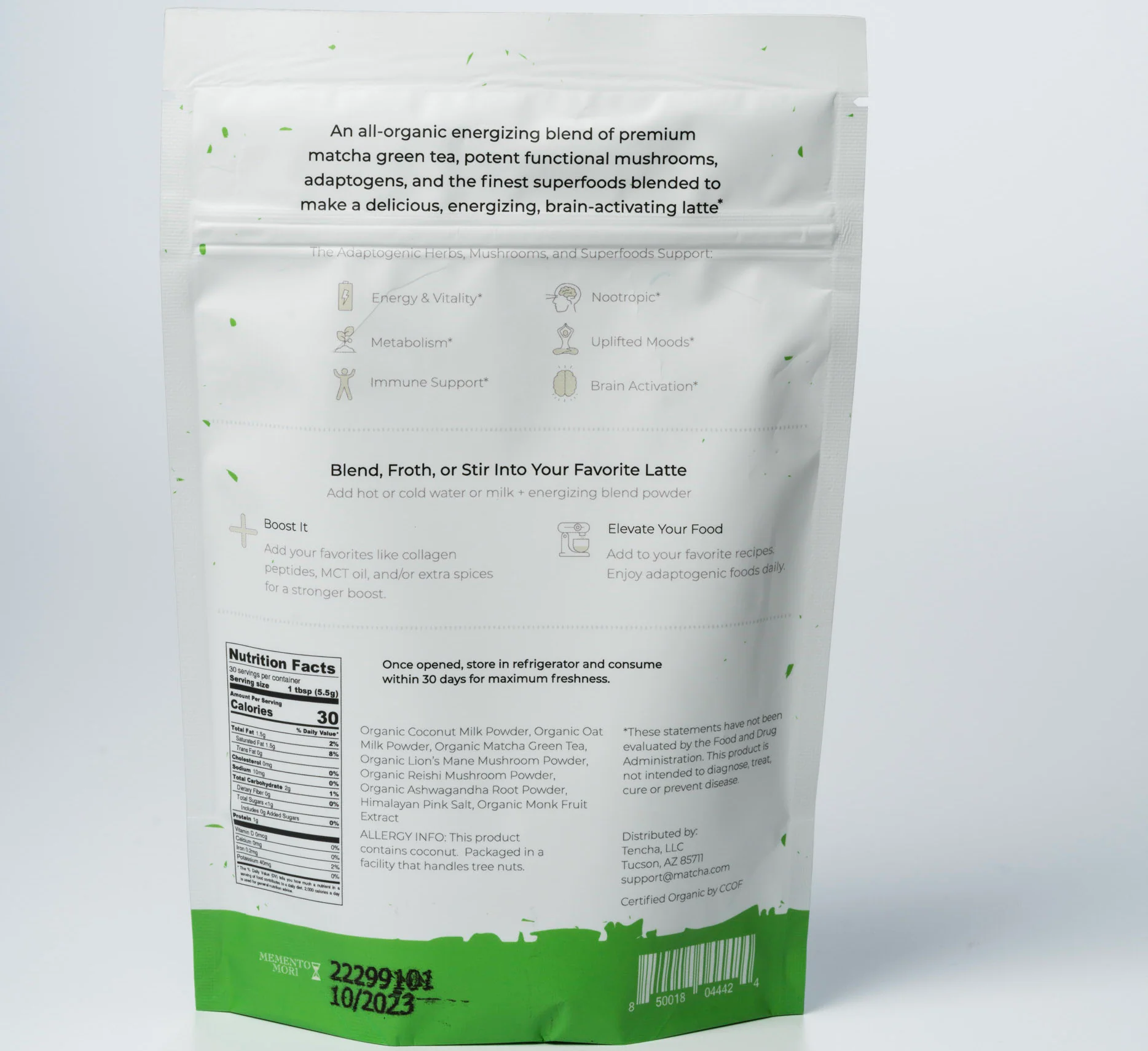 Organic Matcha Latte Adaptogen & Superfood Blend - Image 3
