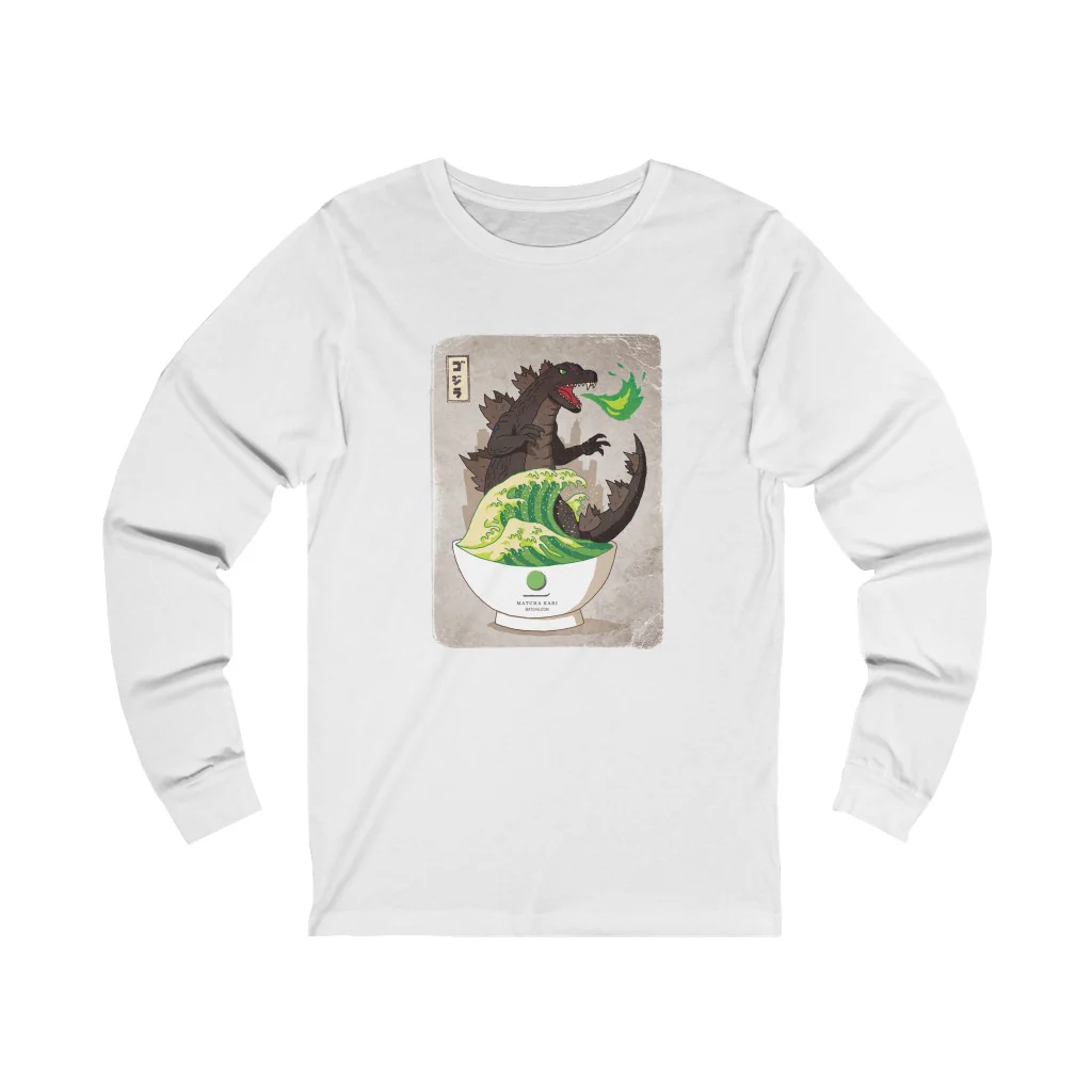 Matcha Zilla Long Sleeve Crew Tee - Image 4